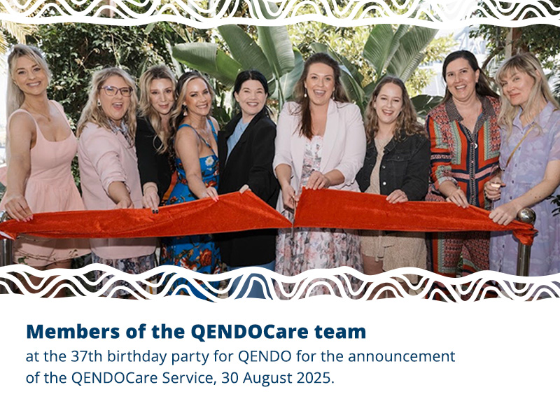 Members of the QENDOCare team at the QENDO 37th birthday party for the announcement of the QENDOCare Service, 30 August 2025.